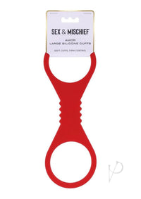 Sandm Amor Silicone Cuffs Lg Red