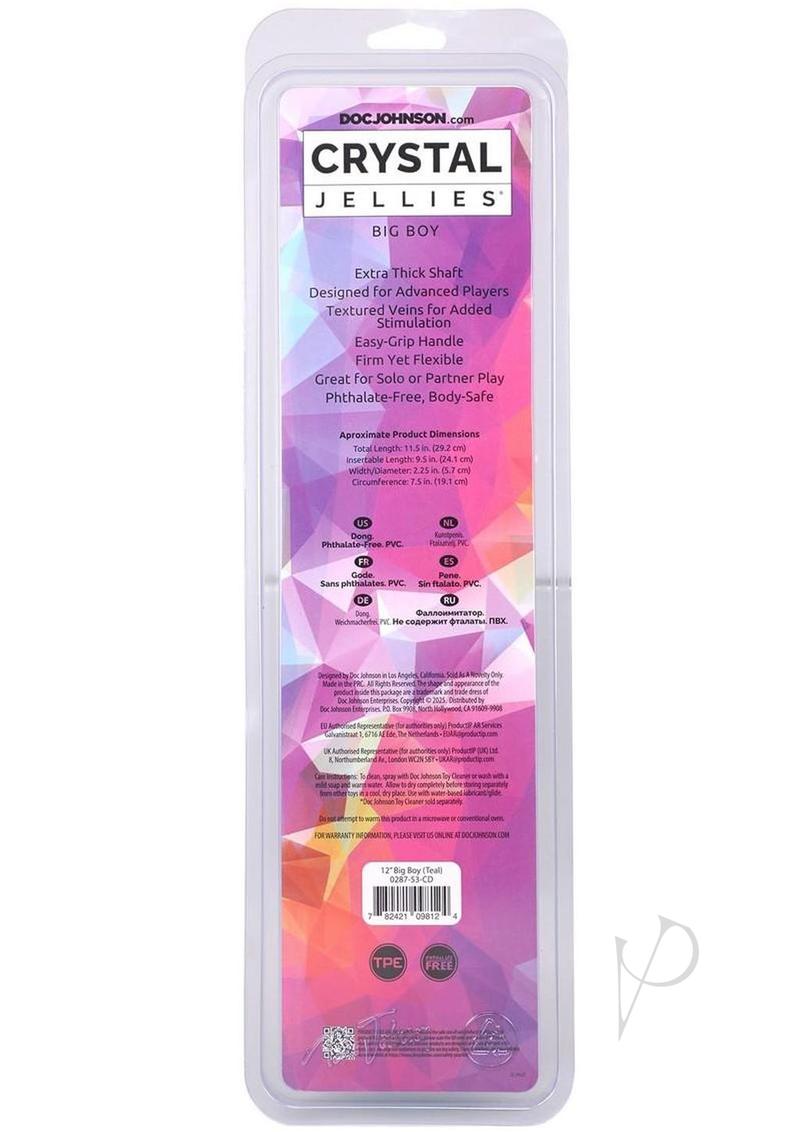 Crystal Jellies Big Boy Dong 12 Teal