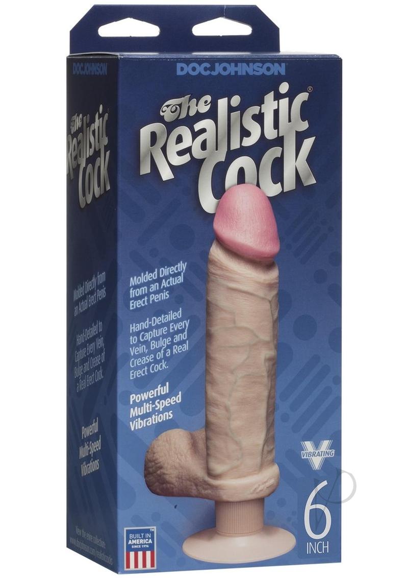 Realistic Cock Vibrat 6 White