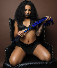 BLACK AND BLUE SUEDE FLOGGER