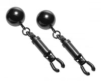 BLACK BARREL NIPPLE CLAMPS WITH BALL WEIGHTS