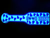 3D Printed Spanking Paddle GOOD SISSY Blue and Glow in the Dark