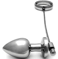 STEEL RIDE AND SLIDE COCK RING AND BUTT PLUG