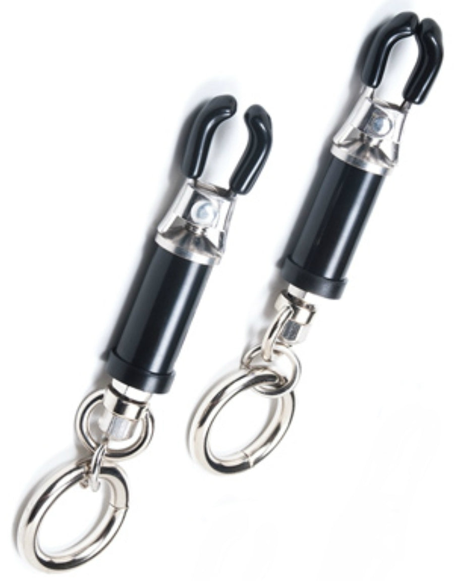 BULLY RING BARREL STYLE NIPPLE CLAMPS CHROME