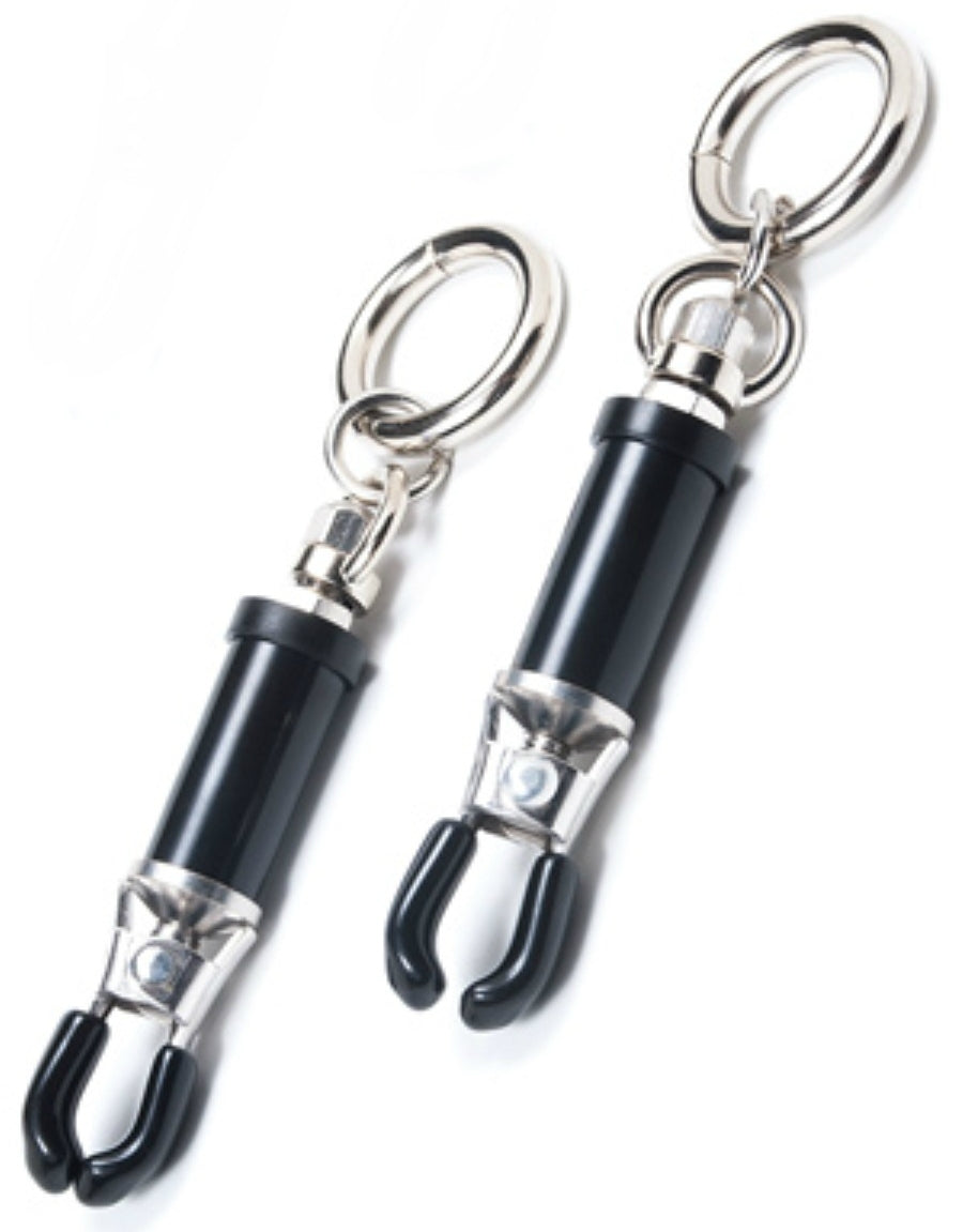 BULLY RING BARREL STYLE NIPPLE CLAMPS CHROME