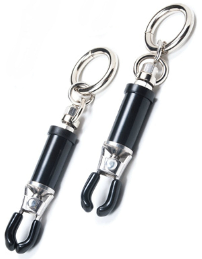 BULLY RING BARREL STYLE NIPPLE CLAMPS CHROME
