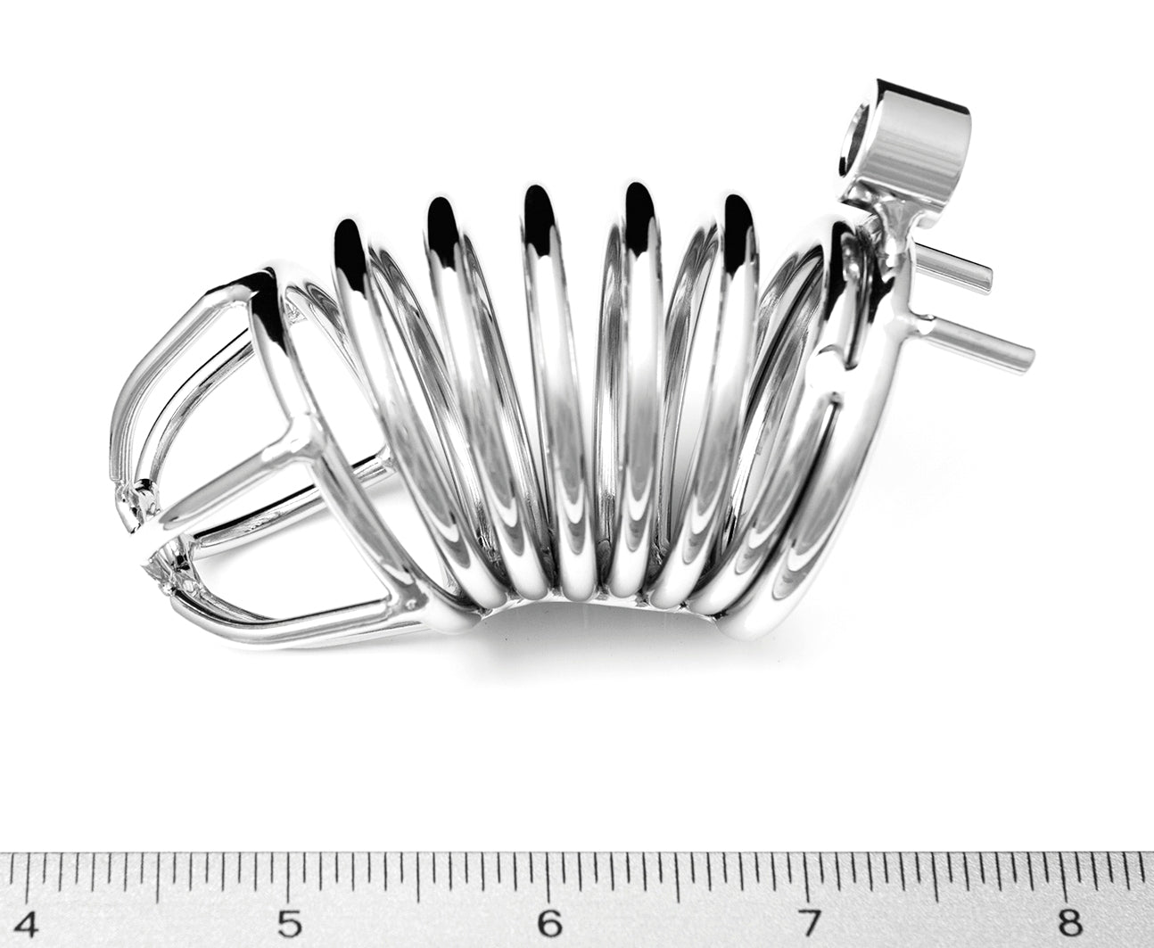 JAIL CELL STEEL CHASTITY DEVICE CHROME