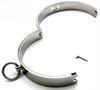 CHROME BONDAGE COLLAR WITH MAGNETIC LOCKING PIN
