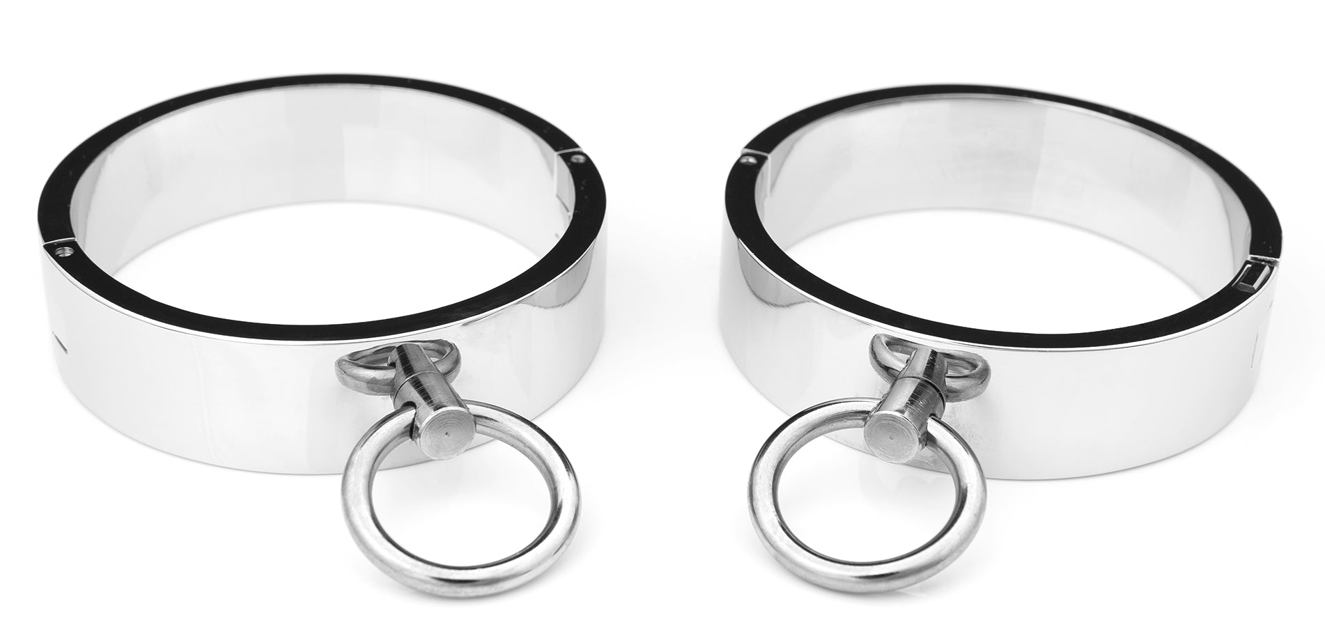 CHROME BONDAGE WRIST & ANKLE BRACELETS
