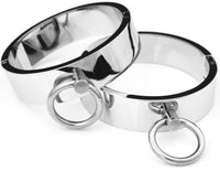CHROME BONDAGE WRIST & ANKLE BRACELETS