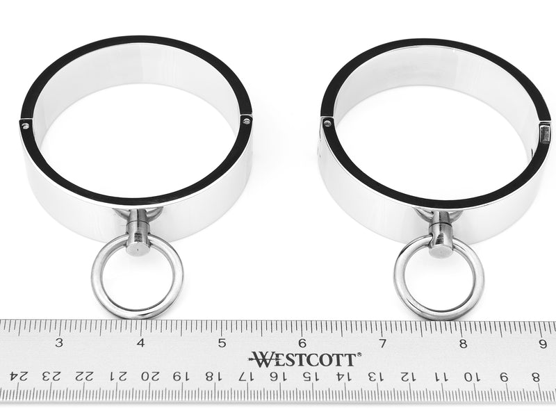 CHROME BONDAGE WRIST & ANKLE BRACELETS