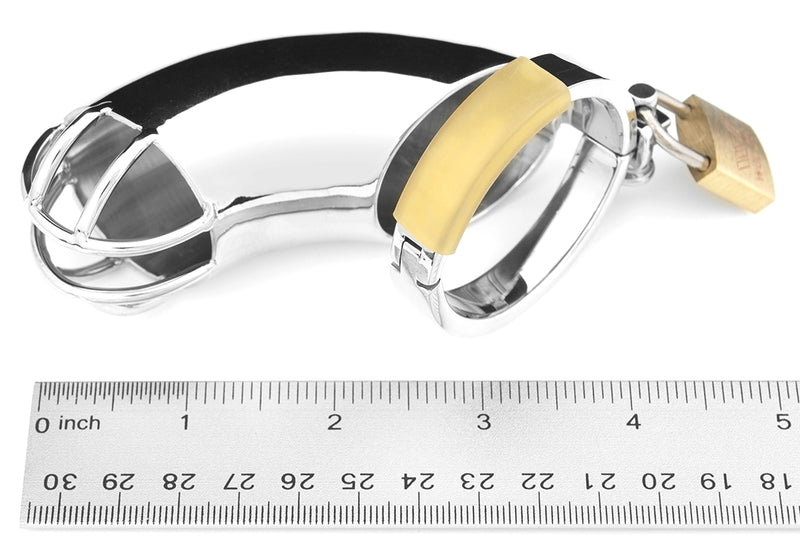THE CURVE STAINLESS STEEL CHASTITY DEVICE