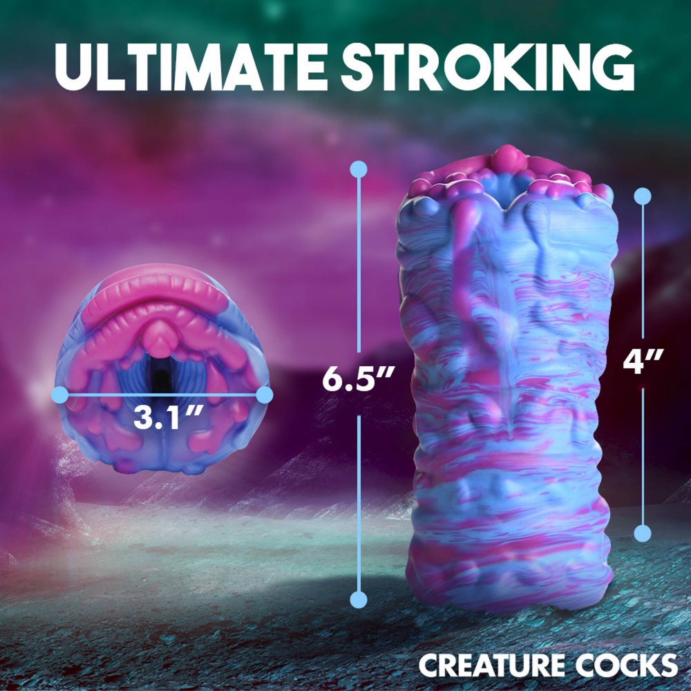 Creature Cocks Cyclone Silicone Squishy Alien Vagina Stroker Pink& Blue
