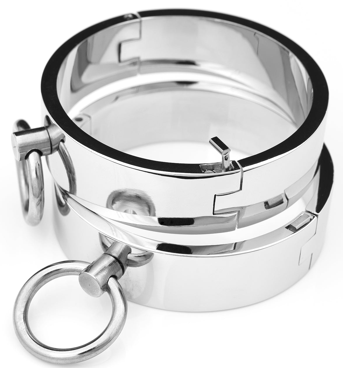 CHROME BONDAGE WRIST & ANKLE BRACELETS