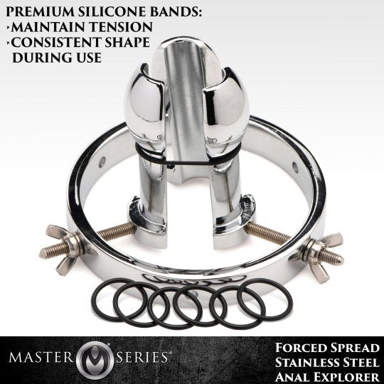 Master Series Forced Spread Stainless Steel Anal Toy