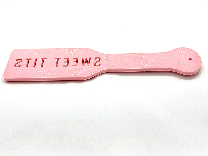 3D Printed BDSM Spanking Paddles Pink with Hearts