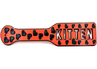 3D Printed Spanking Paddle KITTEN Red and Black