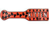 3D Printed Spanking Paddle KITTEN Red and Black