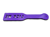 3D Printed Spanking Paddle LICK ME Purple and Black