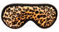 BONDAGE TOY LEOPARD PRINT BLINDFOLD WITH ELASTIC STRAP