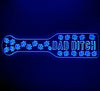 3D Printed Spanking Paddle BAD BITCH Orange Blue and Glow in the Dark