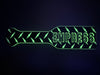 SPANKING PADDLES BLACK AND GLOW GREEN 3D PRINTED DIAMOND