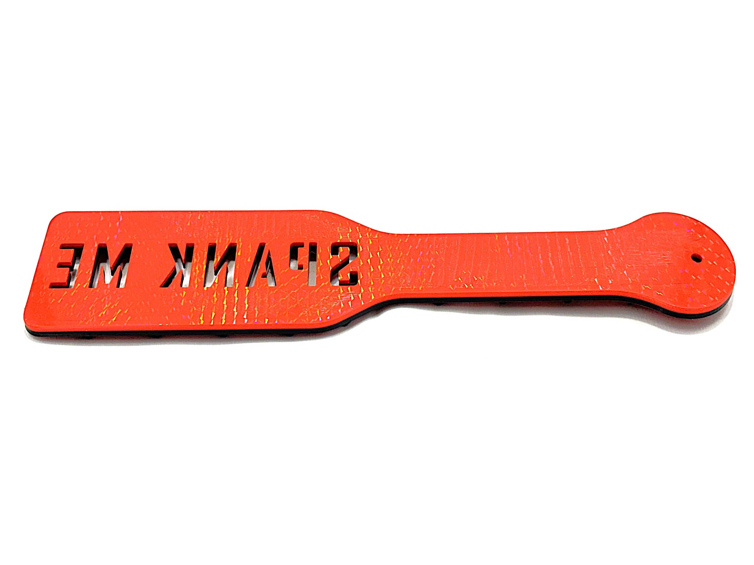 3D Printed Spanking Paddle SPANK ME Red and Black