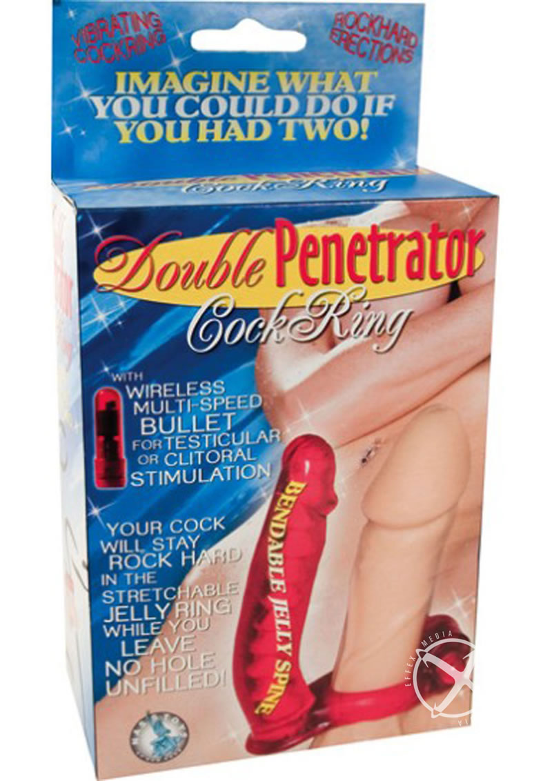 Dbl Penetrator Cockring - Red