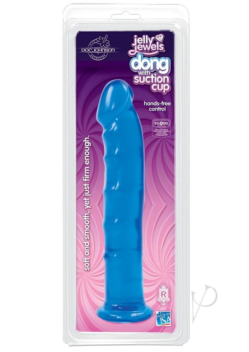 Jelly Jewel Dong W/suct Cup Sapphire