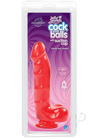 Jelly Jewel Cock W/suct Cup Ruby