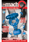 Macho Dbl Cock and Balls Ring - Blue