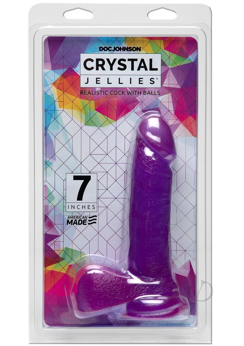 Crystal Jellies Ballsy Cock 7 Purple
