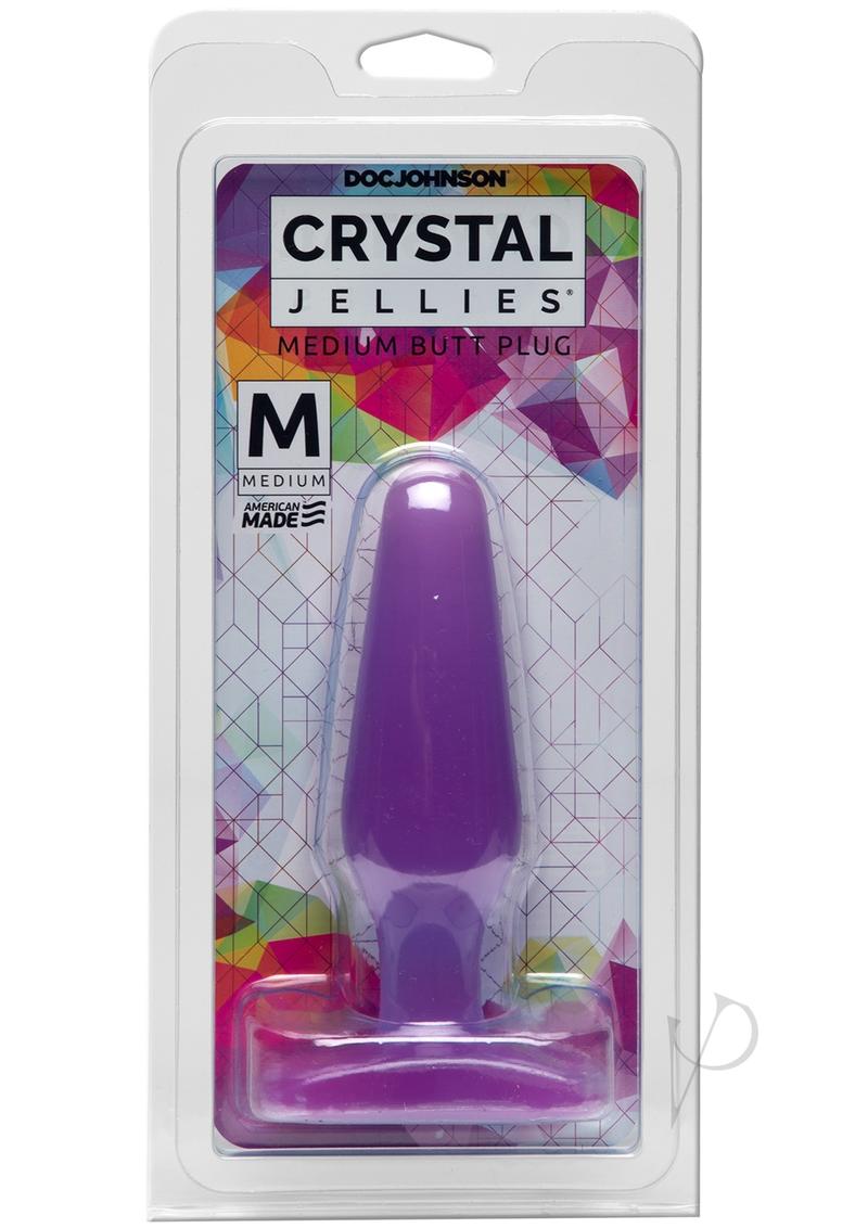 Crystal Jellies Butt Plug Med Purple