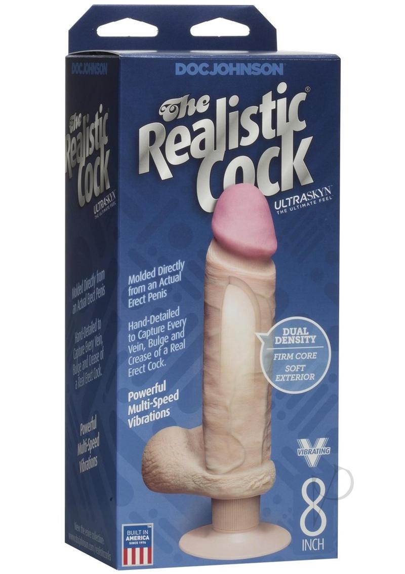 The Vibro Realistic Cock 8 Cock White