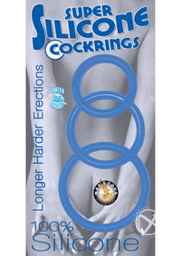 Super Silicone Cockrings Blue