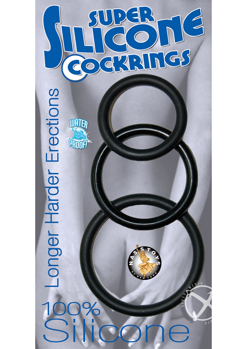 Super Silicone Cockrings Black