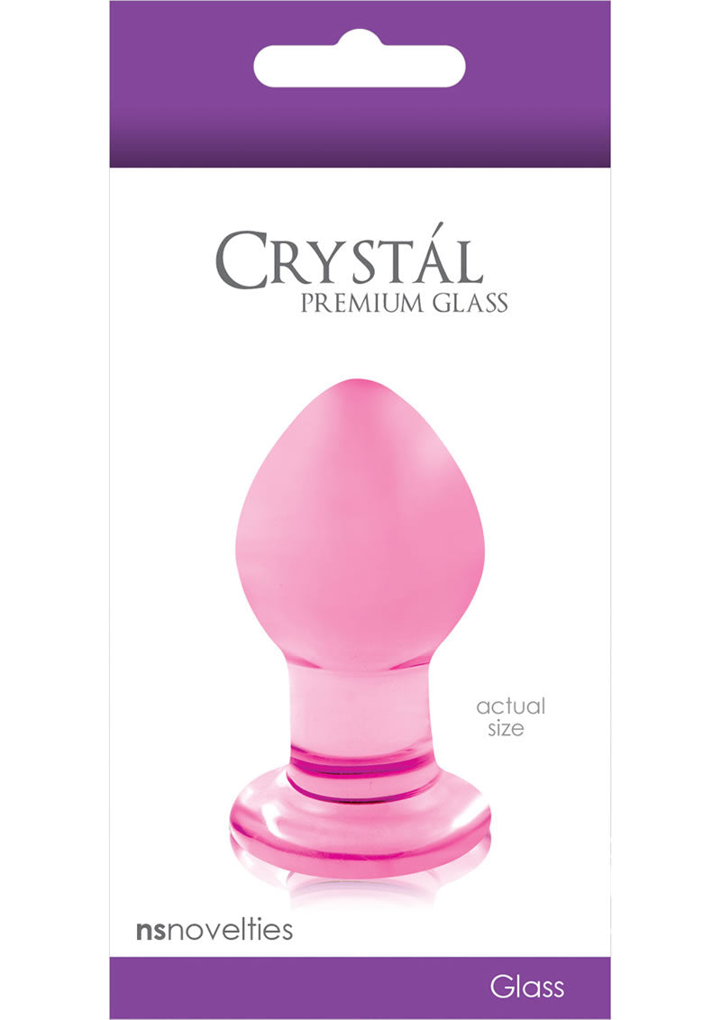 Crystal Glass Plug Small Pink