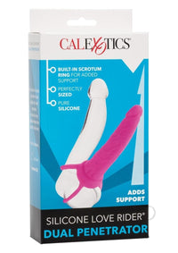 Silicone Love Ride Dual Penetrator Pink