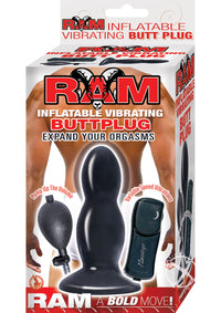 Ram Inflatable Vibe Butt Plug Blac(disc)