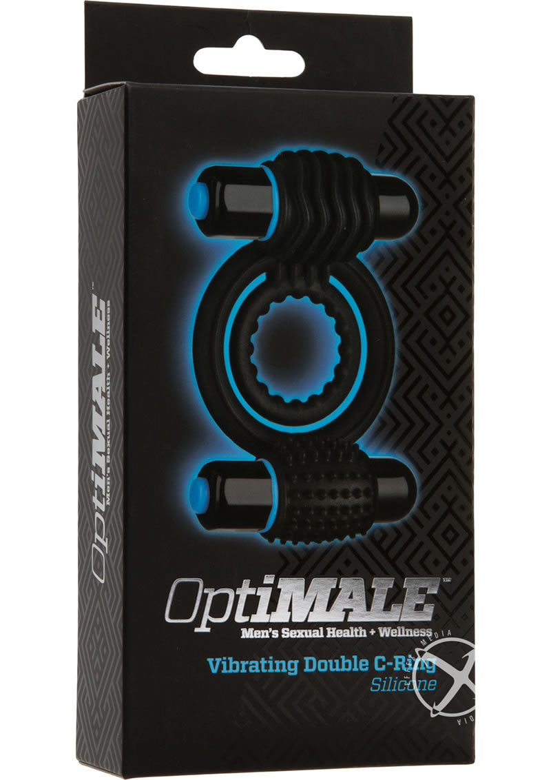 Optimale Vibrating Double C-ring Black