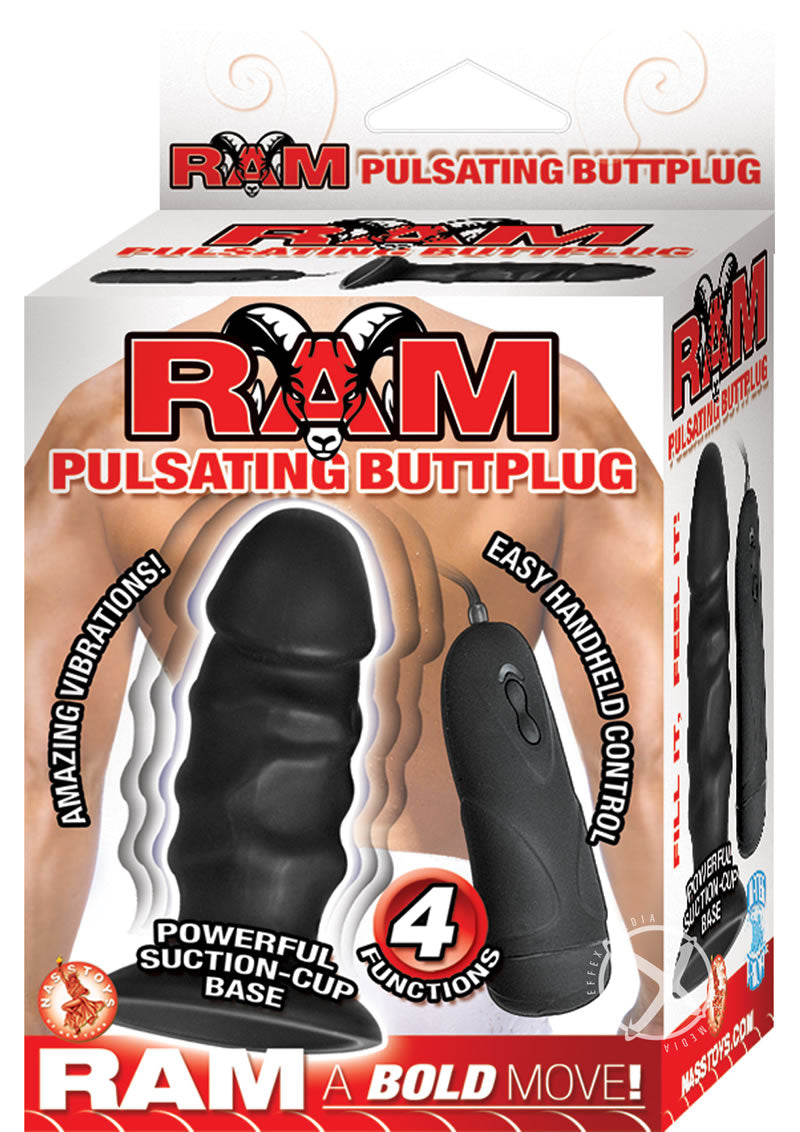 Ram Pulsating Buttplug Black