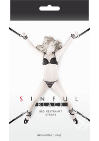 Sinful Bed Restraint Straps Black