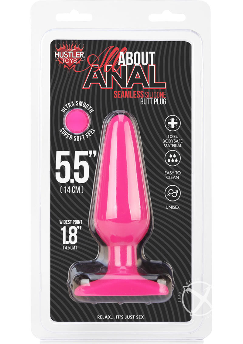 Hustler Seamless Silicone Plug 5.5 Pink