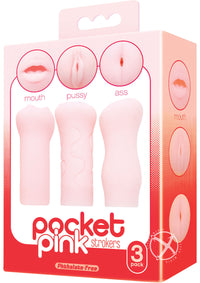 Pocket Pink Mini Masturbator Trio