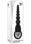 Aande Vibrating Silicone Anal Beads Black