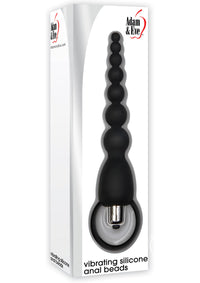 Aande Vibrating Silicone Anal Beads Black