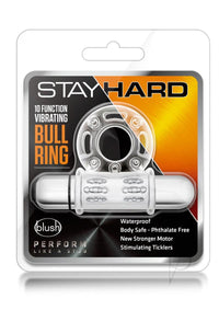 Stay Hard 10x Vibrating Bull Ring Clear