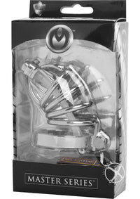 Stainless Steel Chastity Cage with Silicone Urethral Plug