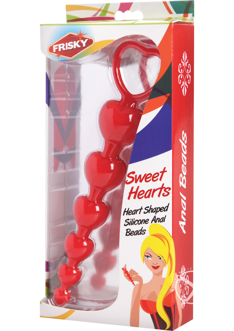 Frisky Sweet Heart Silicone Anal Beads