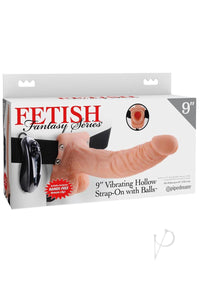 Ff Vibe Hollow Strap On W/balls 9 Flesh